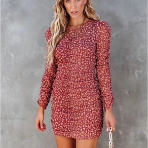 Brand new gorgeous ruched floral dress